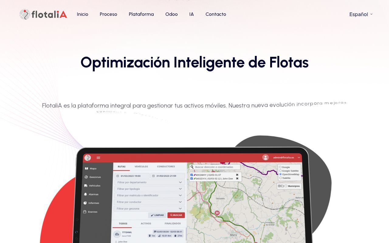 Homepage screenshot of flotalia.es
