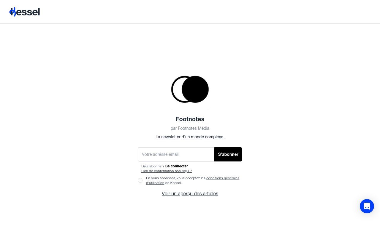 Homepage screenshot of footnotes.kessel.media