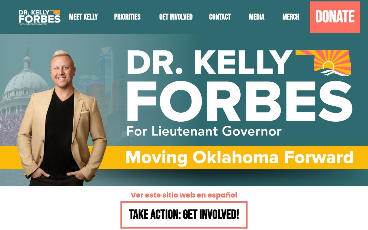 Homepage screenshot of forbesforoklahoma.com