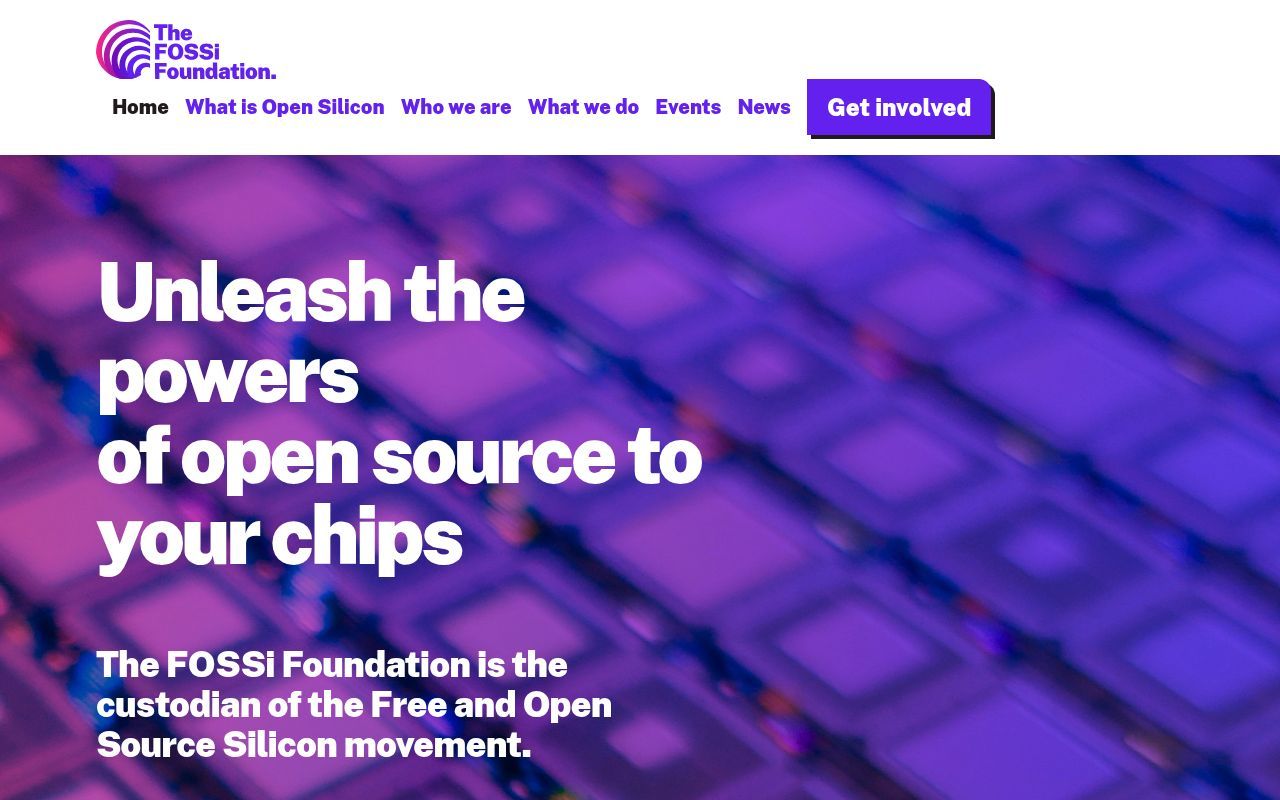 Homepage screenshot of fossi-foundation.org