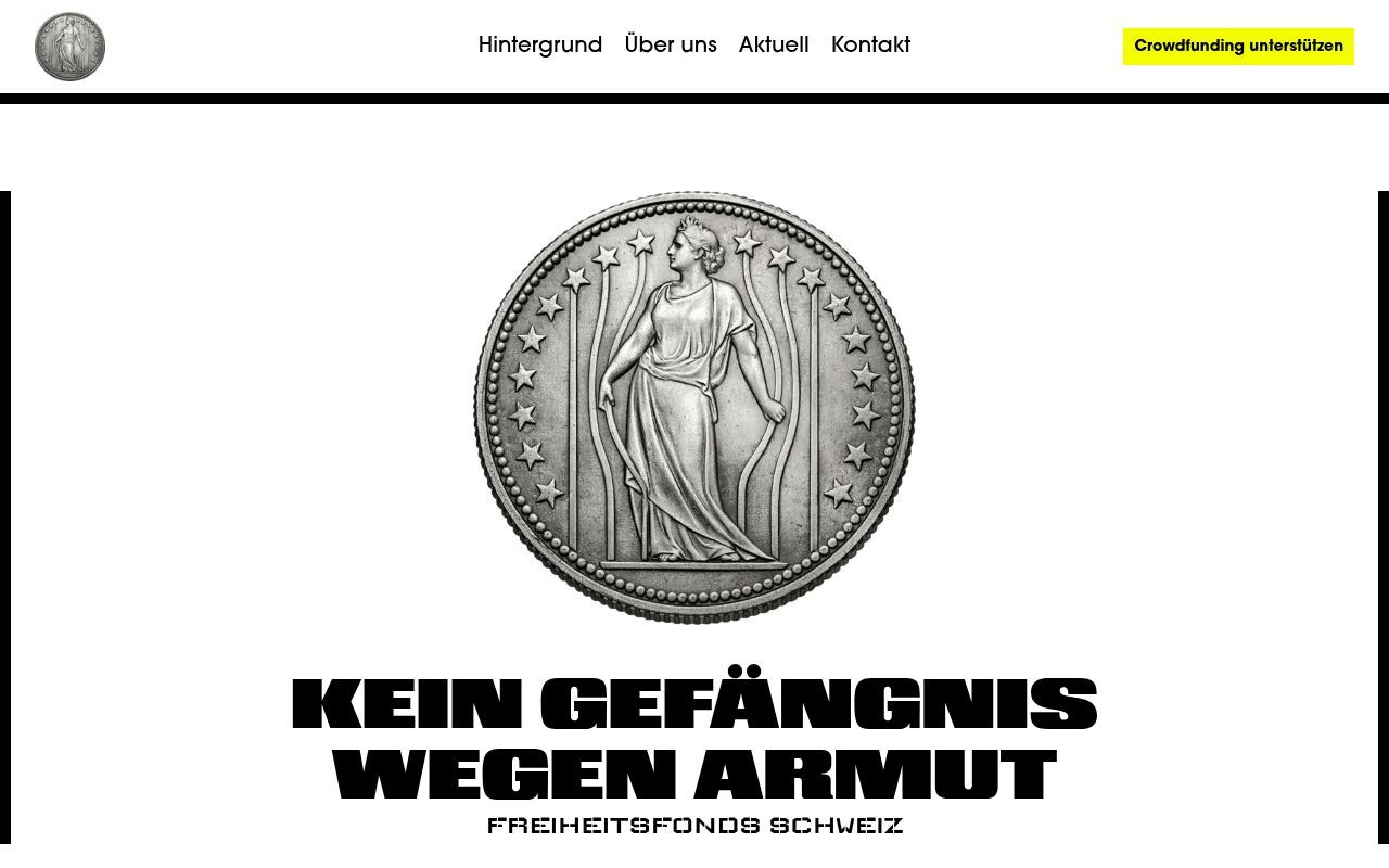 Homepage screenshot of freiheitsfonds.ch