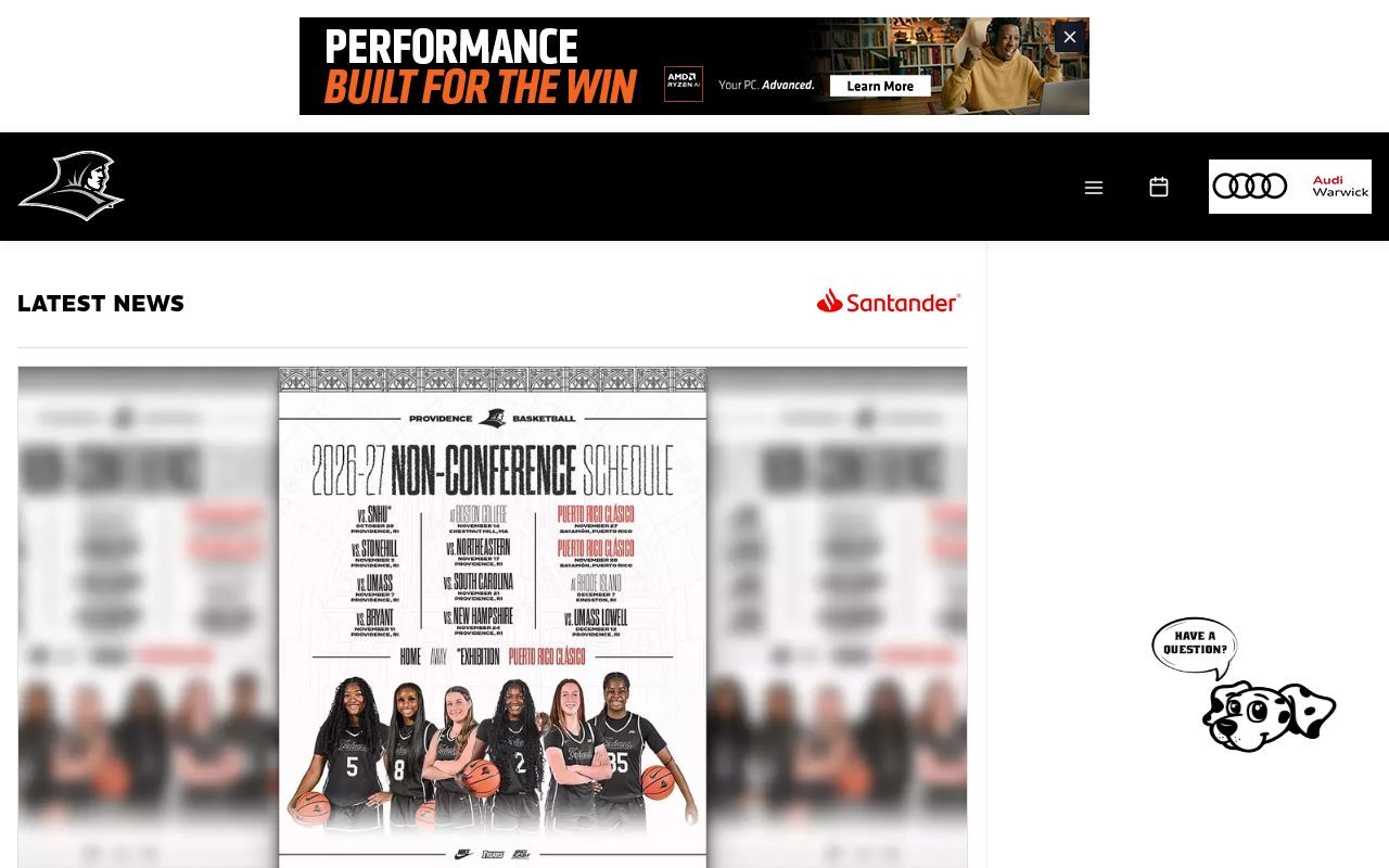 Homepage screenshot of friars.com
