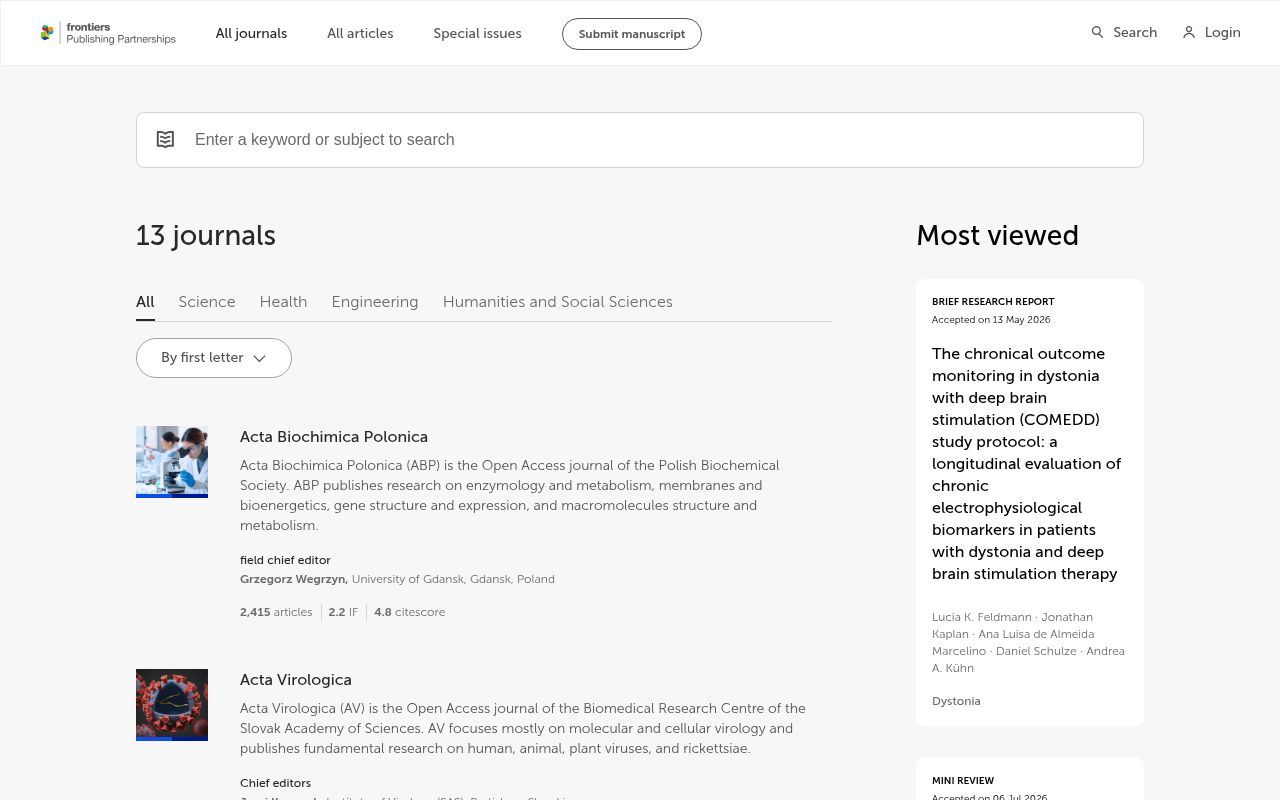 Homepage screenshot of frontierspartnerships.org
