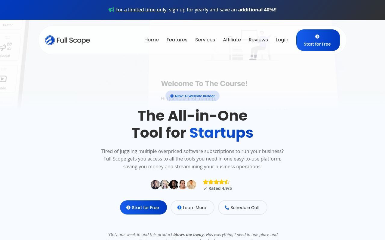 Homepage screenshot of fullscope.tools