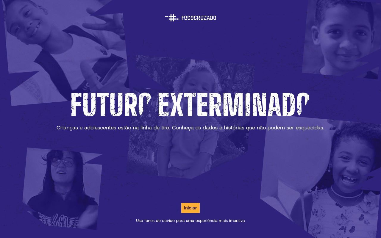 Homepage screenshot of futuroexterminado.com.br