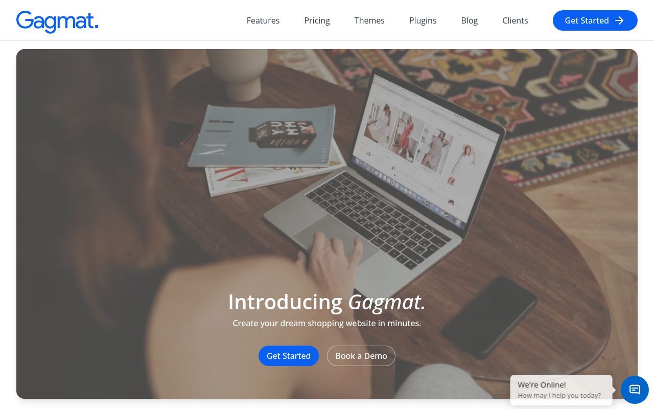 Homepage screenshot of gagmat.com