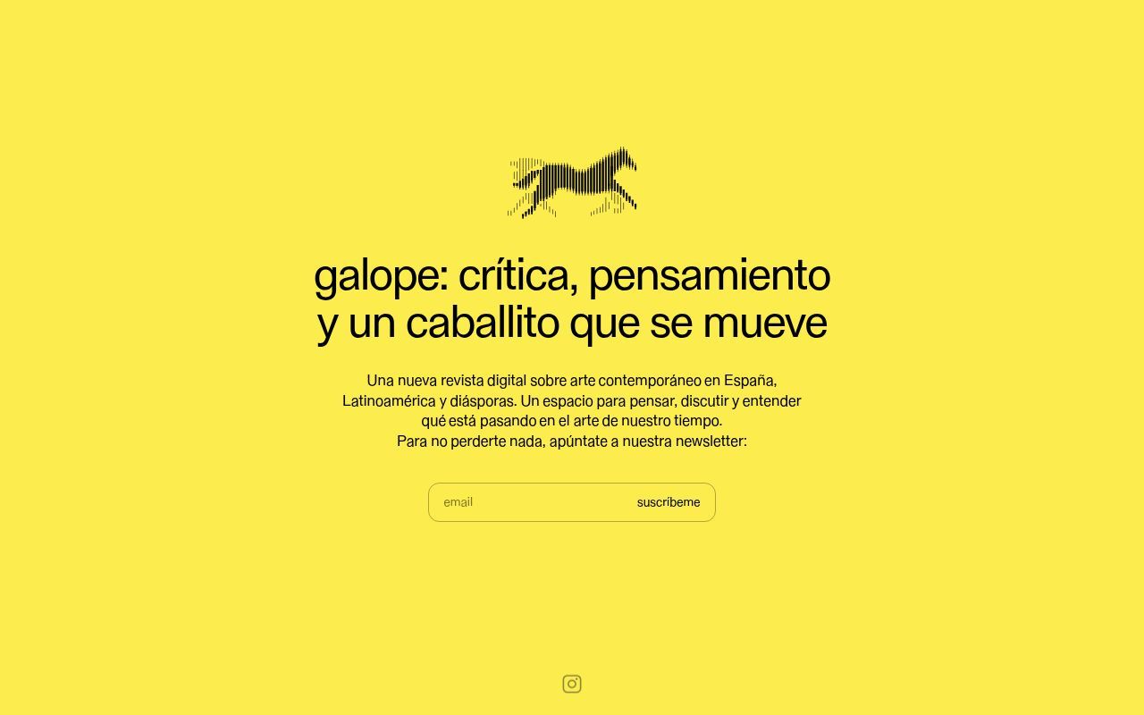 Homepage screenshot of galope.art