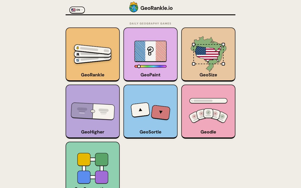 Homepage screenshot of georankle.io