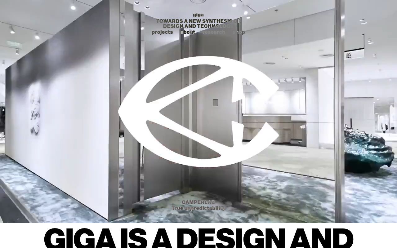 Homepage screenshot of gigadesignstudio.com