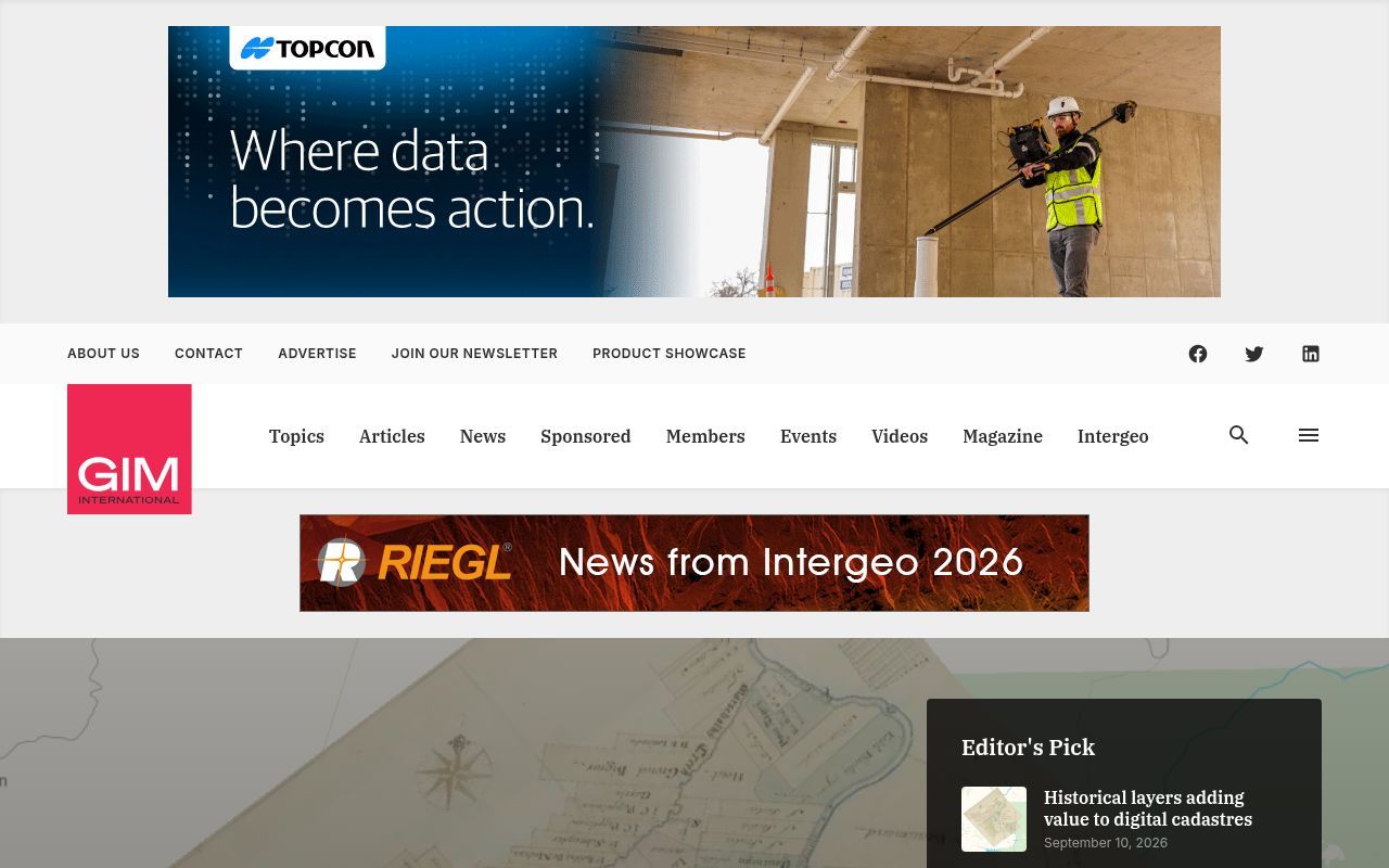 Homepage screenshot of gim-international.com