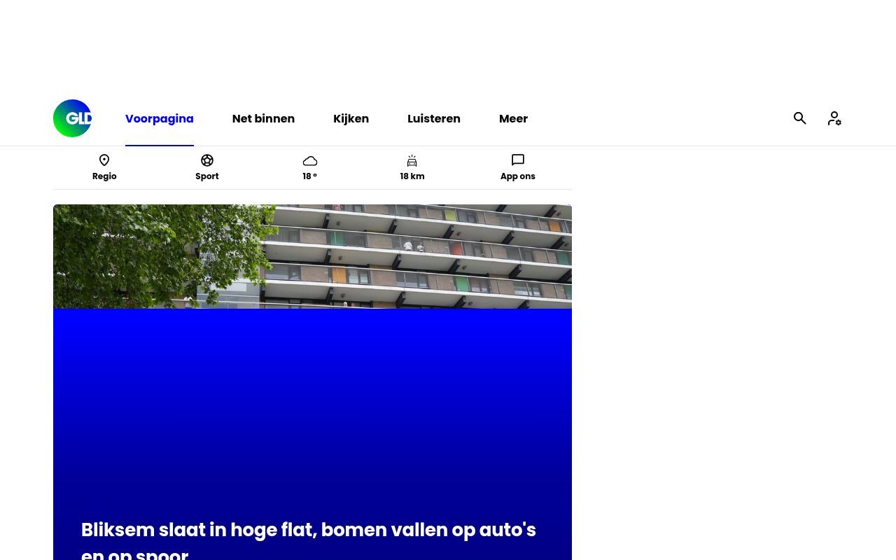 Homepage screenshot of gld.nl
