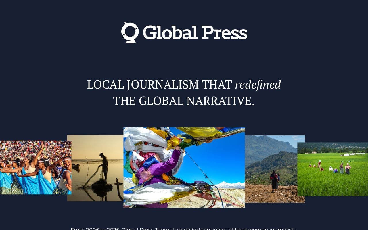 Homepage screenshot of globalpressjournal.com