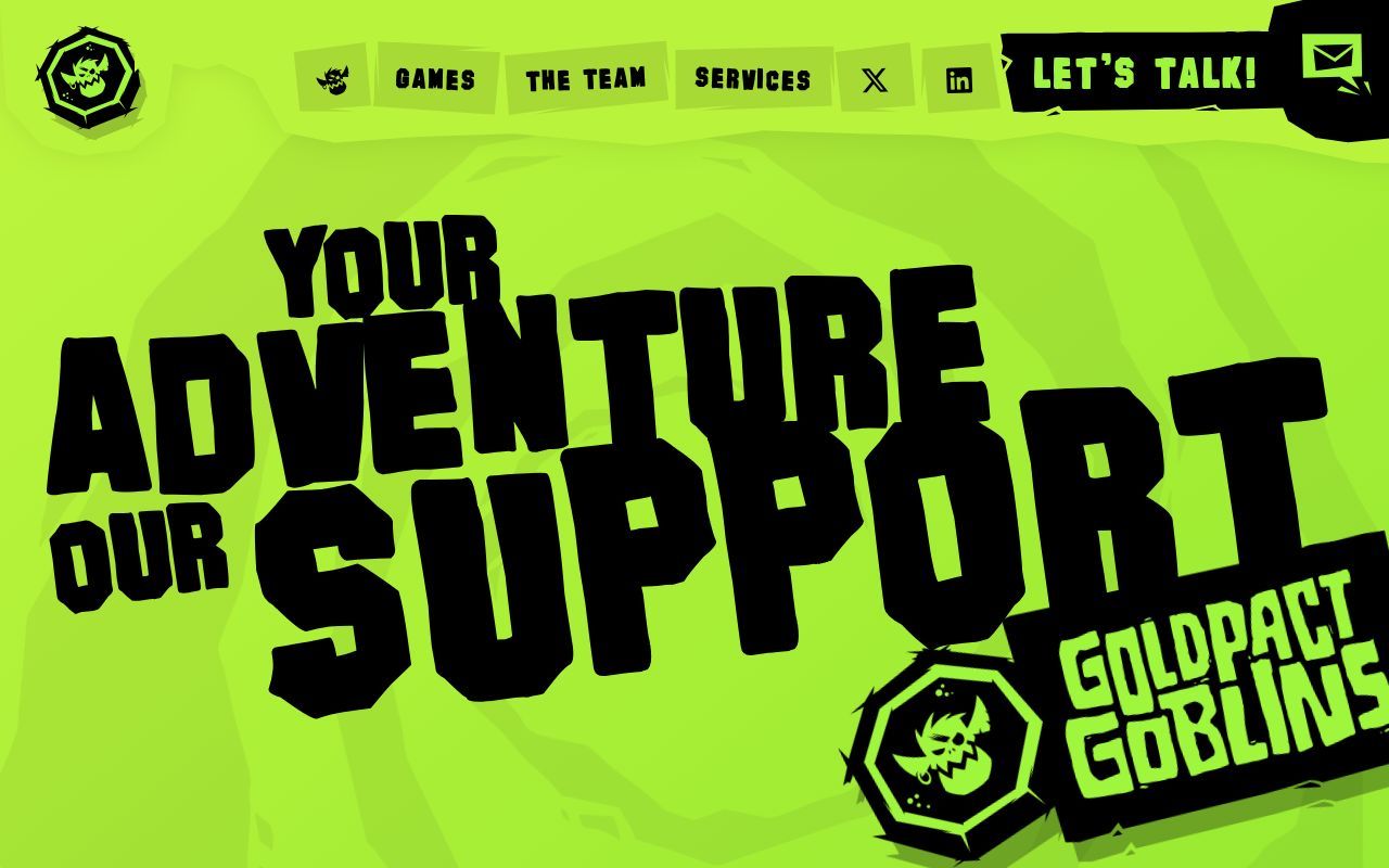 Homepage screenshot of goldpact.gg