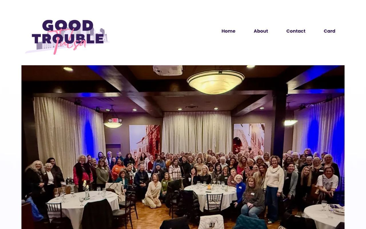 Homepage screenshot of goodtroubletulsa.com