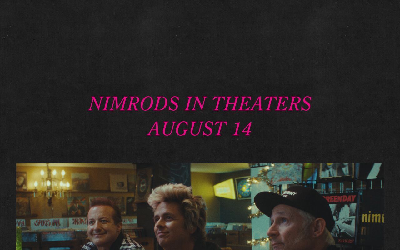 Homepage screenshot of greenday.com