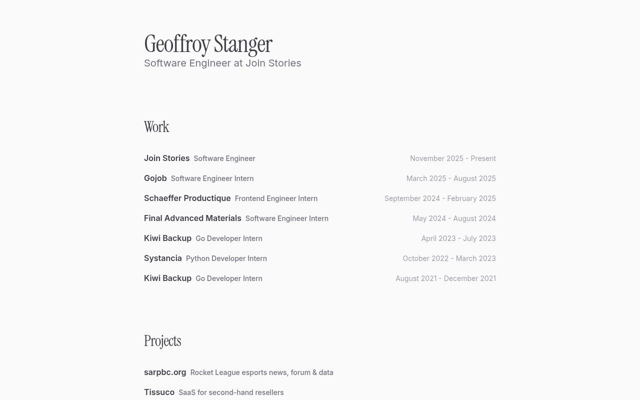 Homepage screenshot of gstg.fr