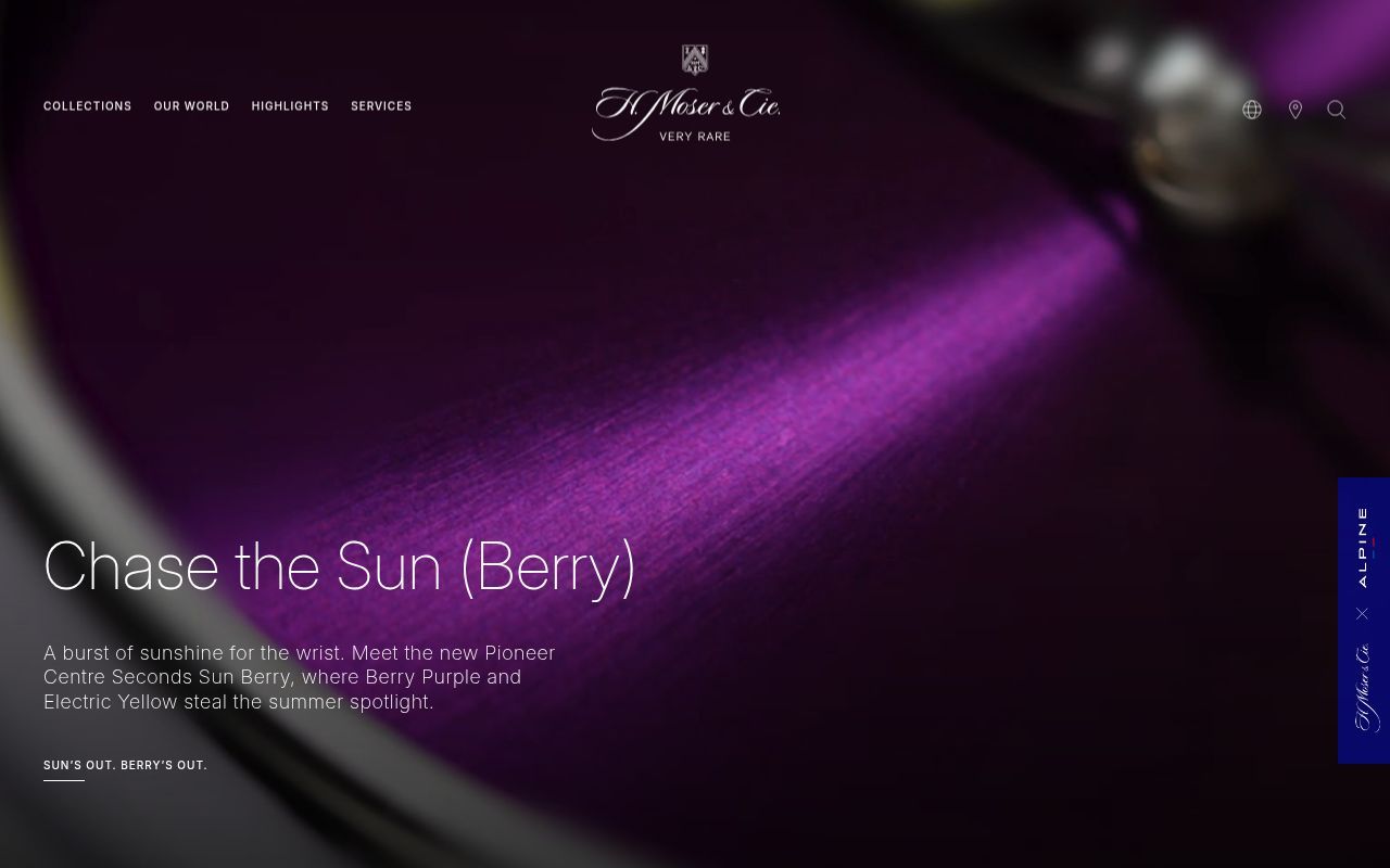 Homepage screenshot of h-moser.com