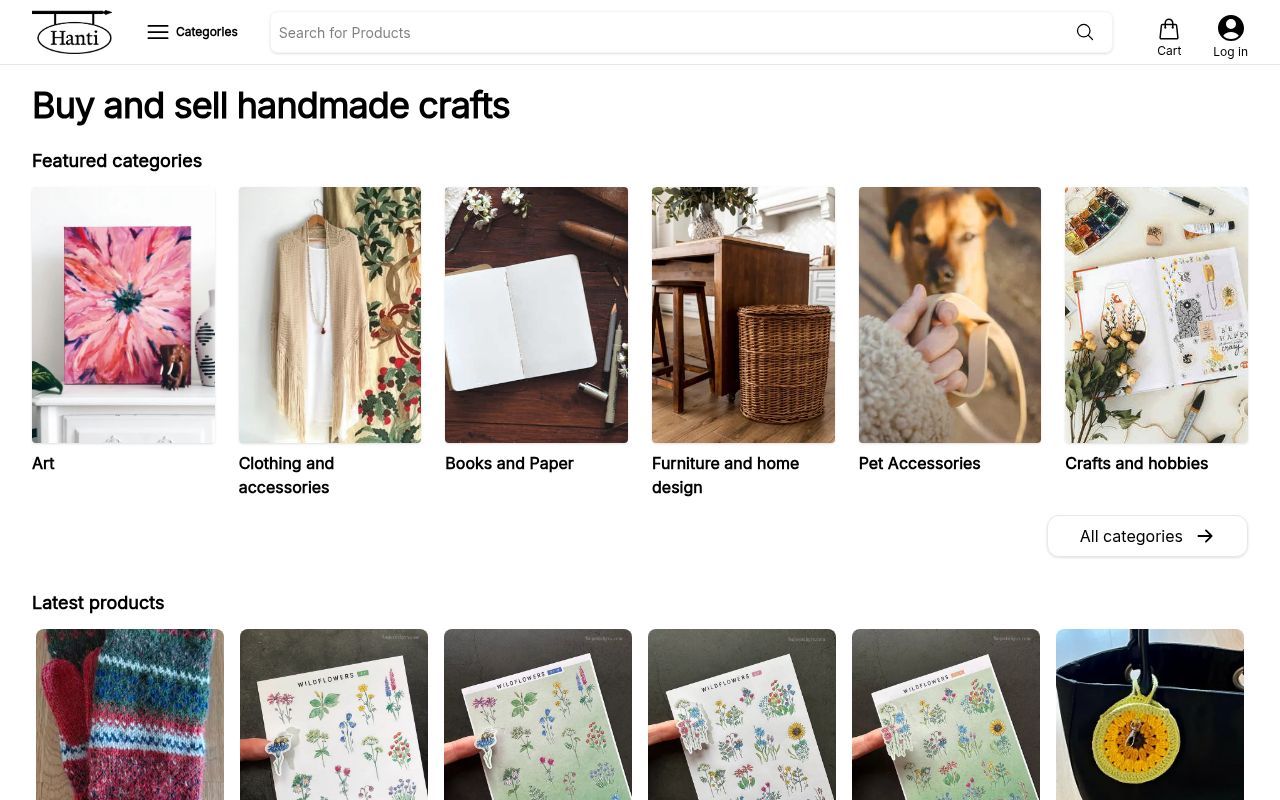 Homepage screenshot of hanti.se