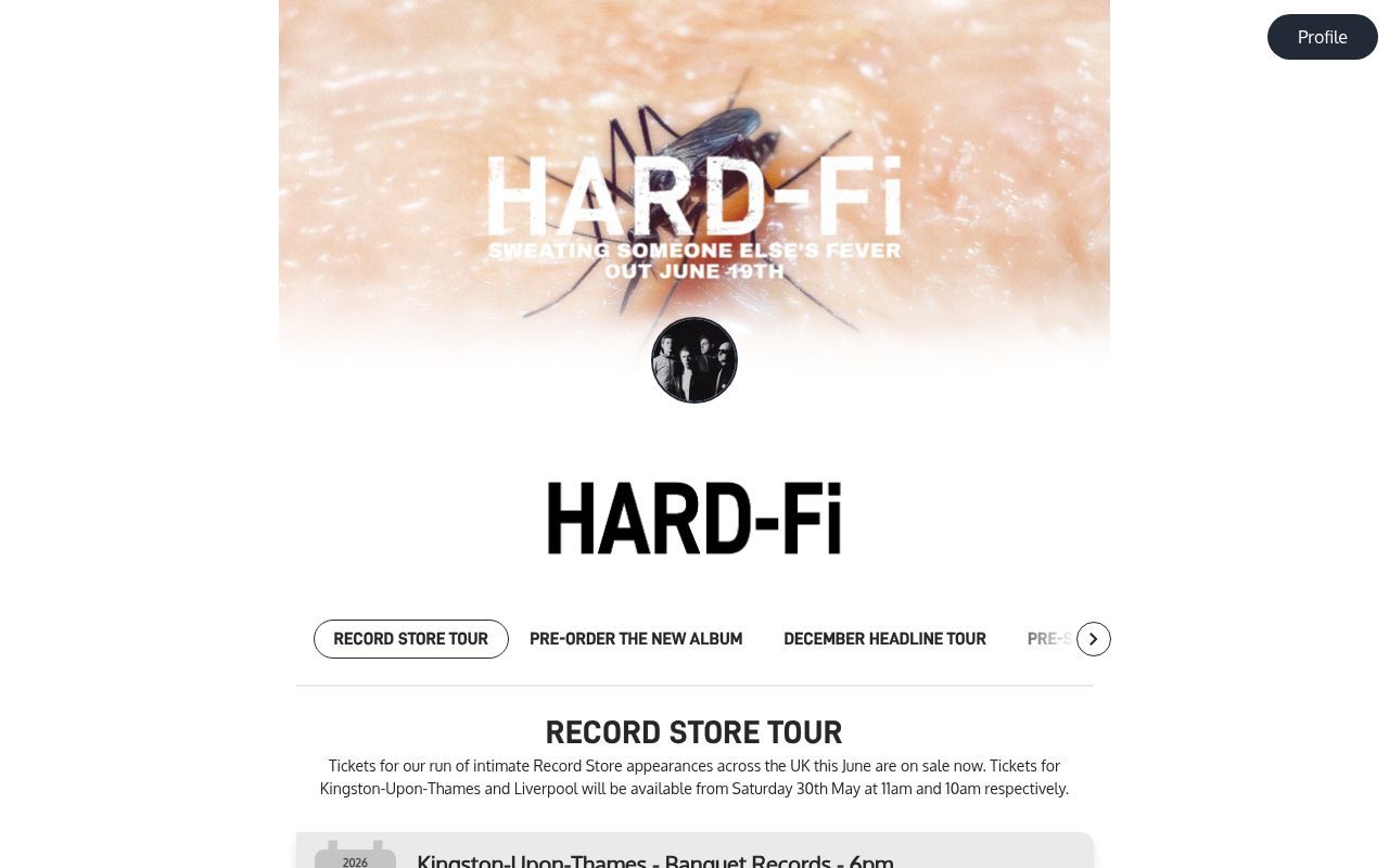 Homepage screenshot of hardfi.os.fan