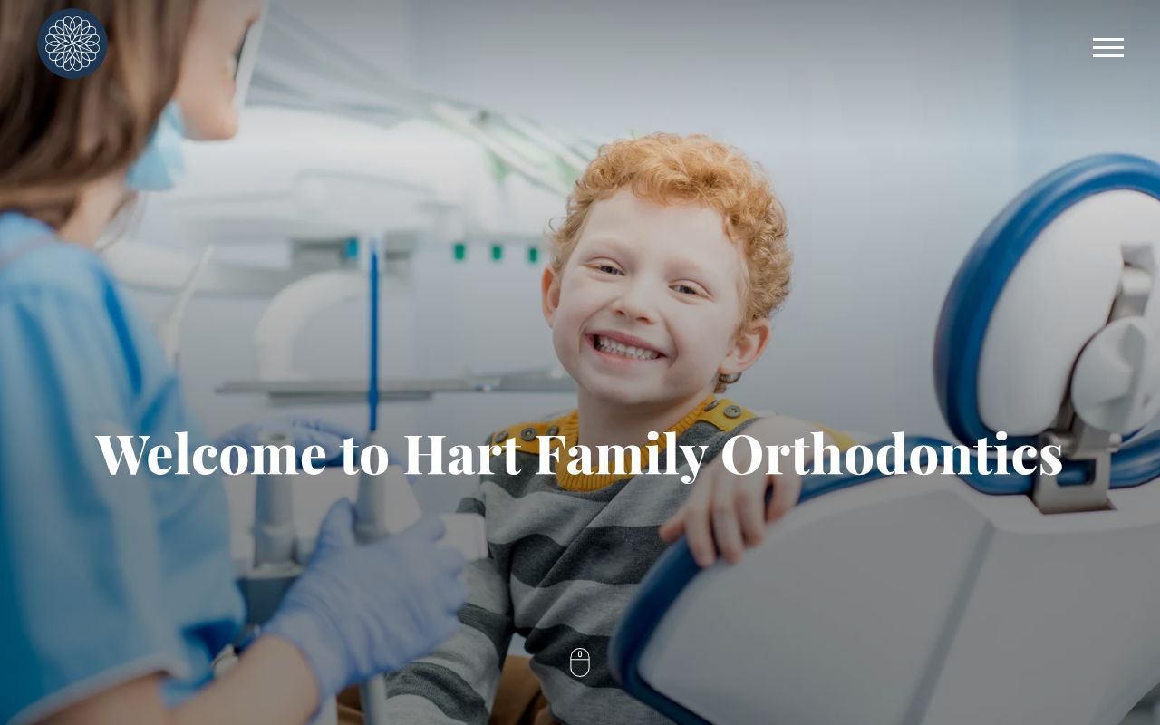 Homepage screenshot of hartfamilyorthodontics.com
