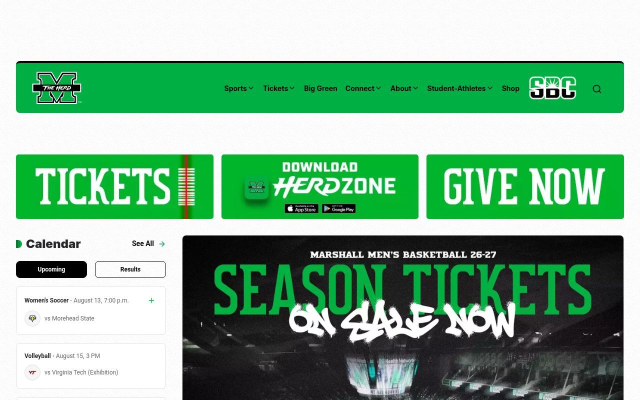 Homepage screenshot of herdzone.com