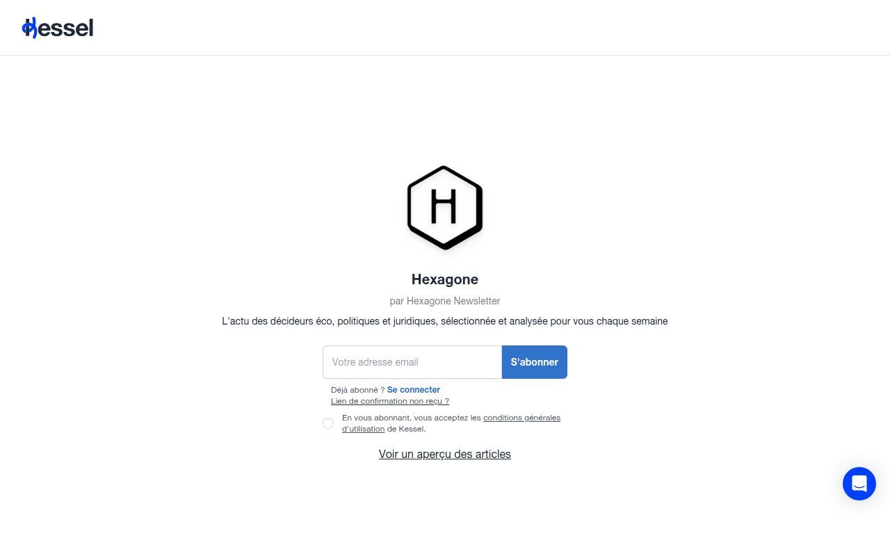 Homepage screenshot of hexagone.kessel.media