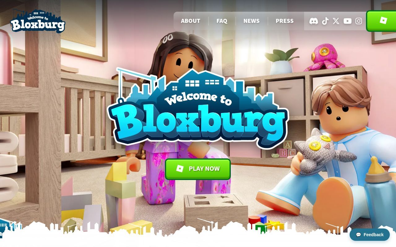 Homepage screenshot of heybloxburg.com
