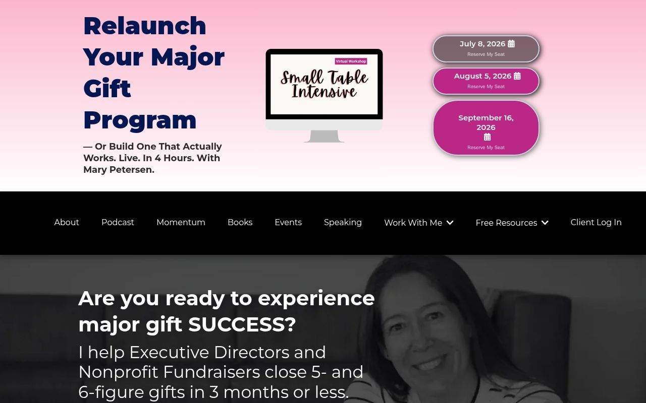 Homepage screenshot of heyfundraiser.com
