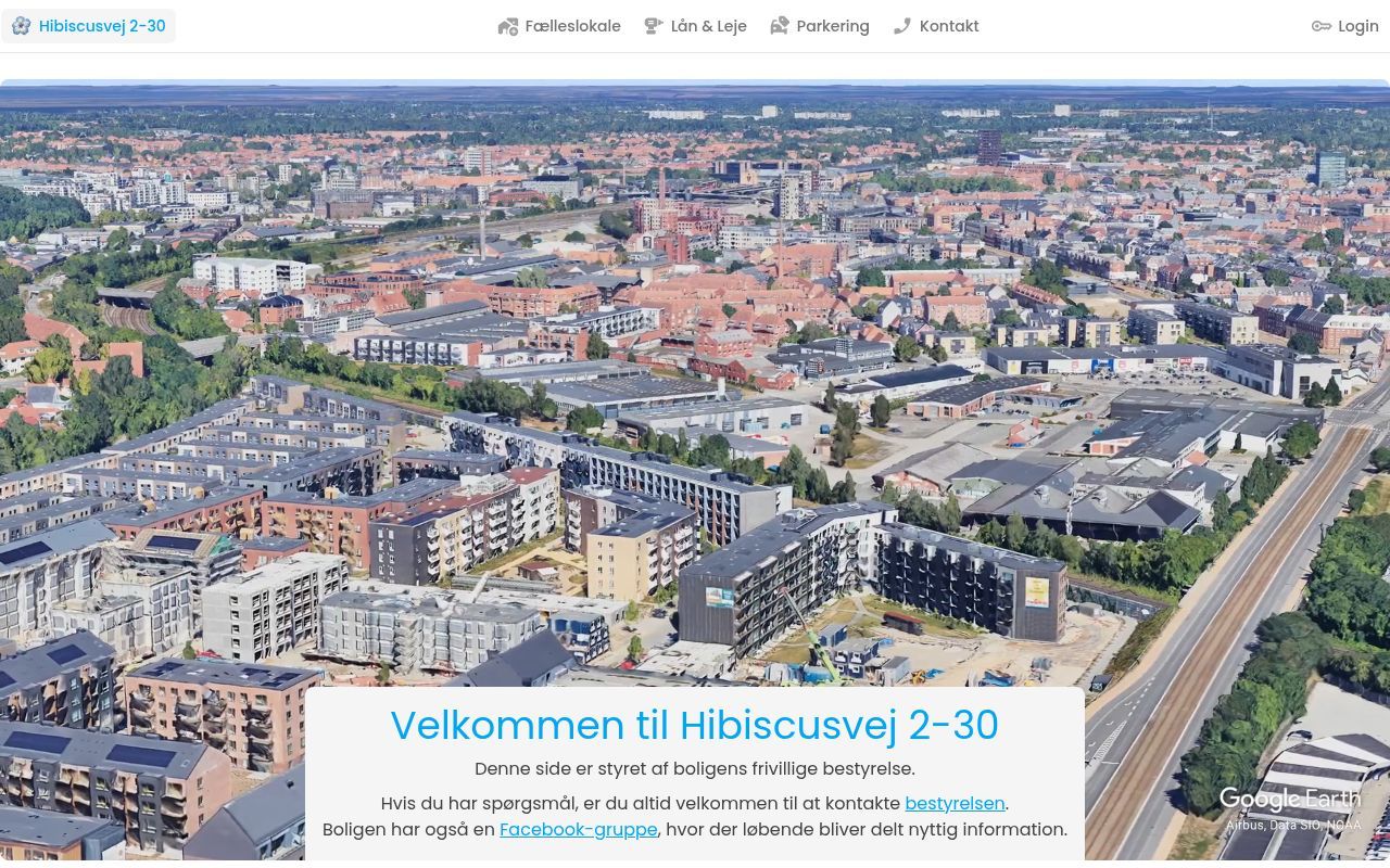 Homepage screenshot of hibiscusvej.dk