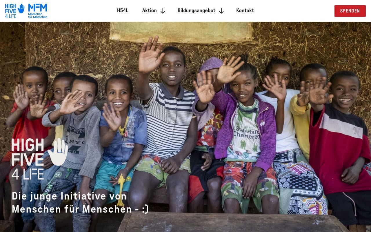 Homepage screenshot of highfive4life.de