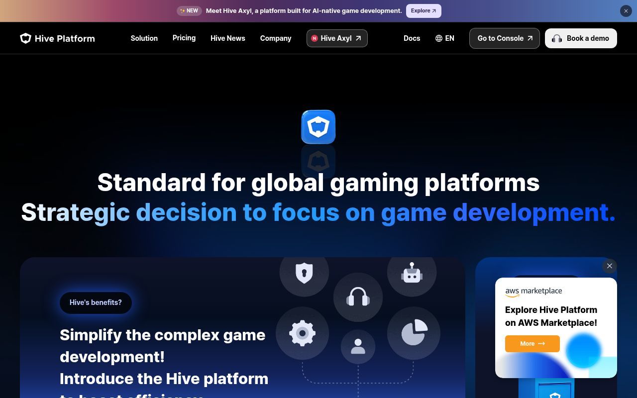 Homepage screenshot of hiveplatform.ai
