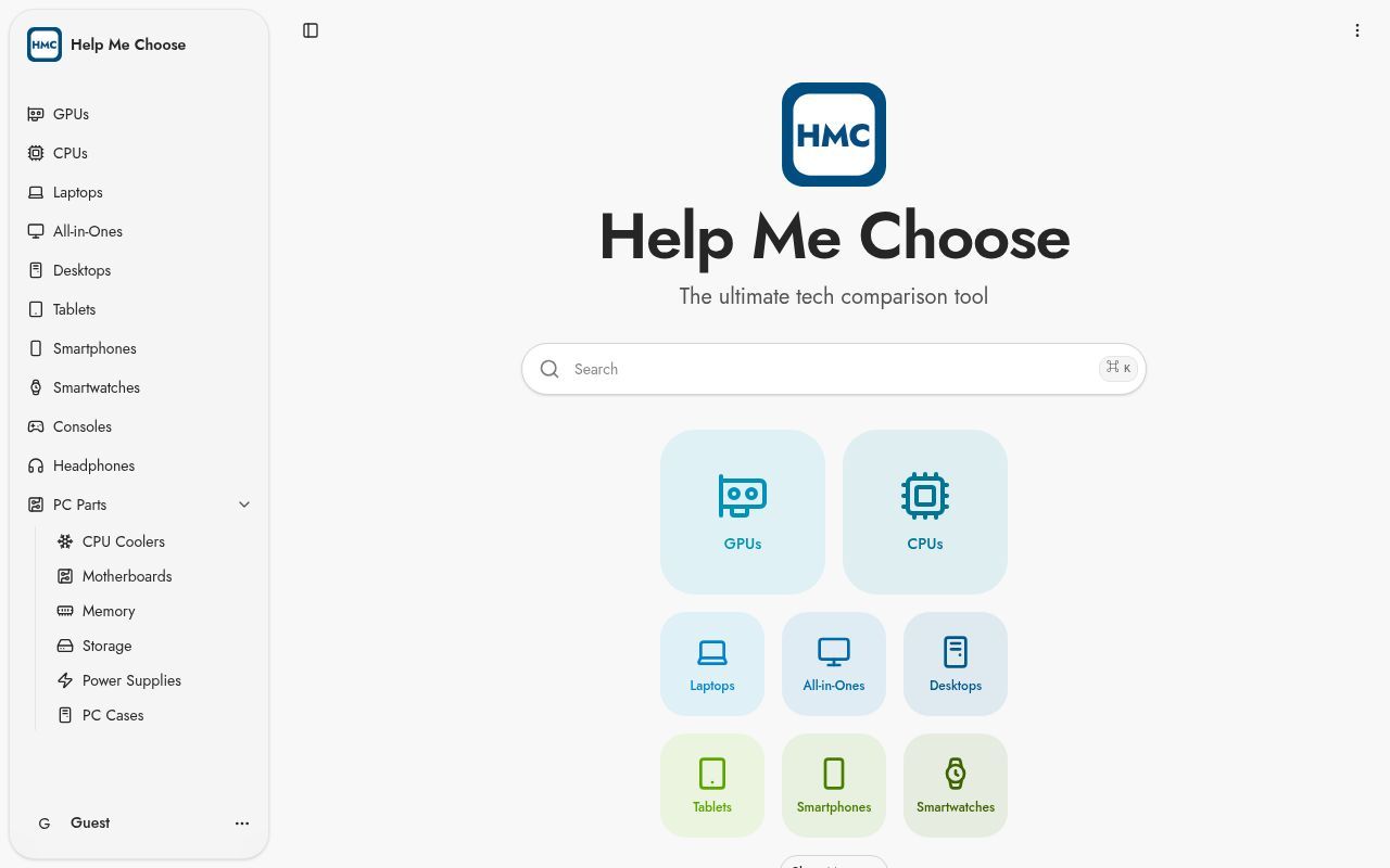 Homepage screenshot of hmc-tech.com
