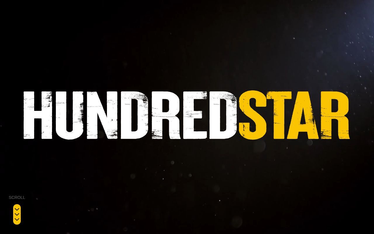 Homepage screenshot of hundredstar.games