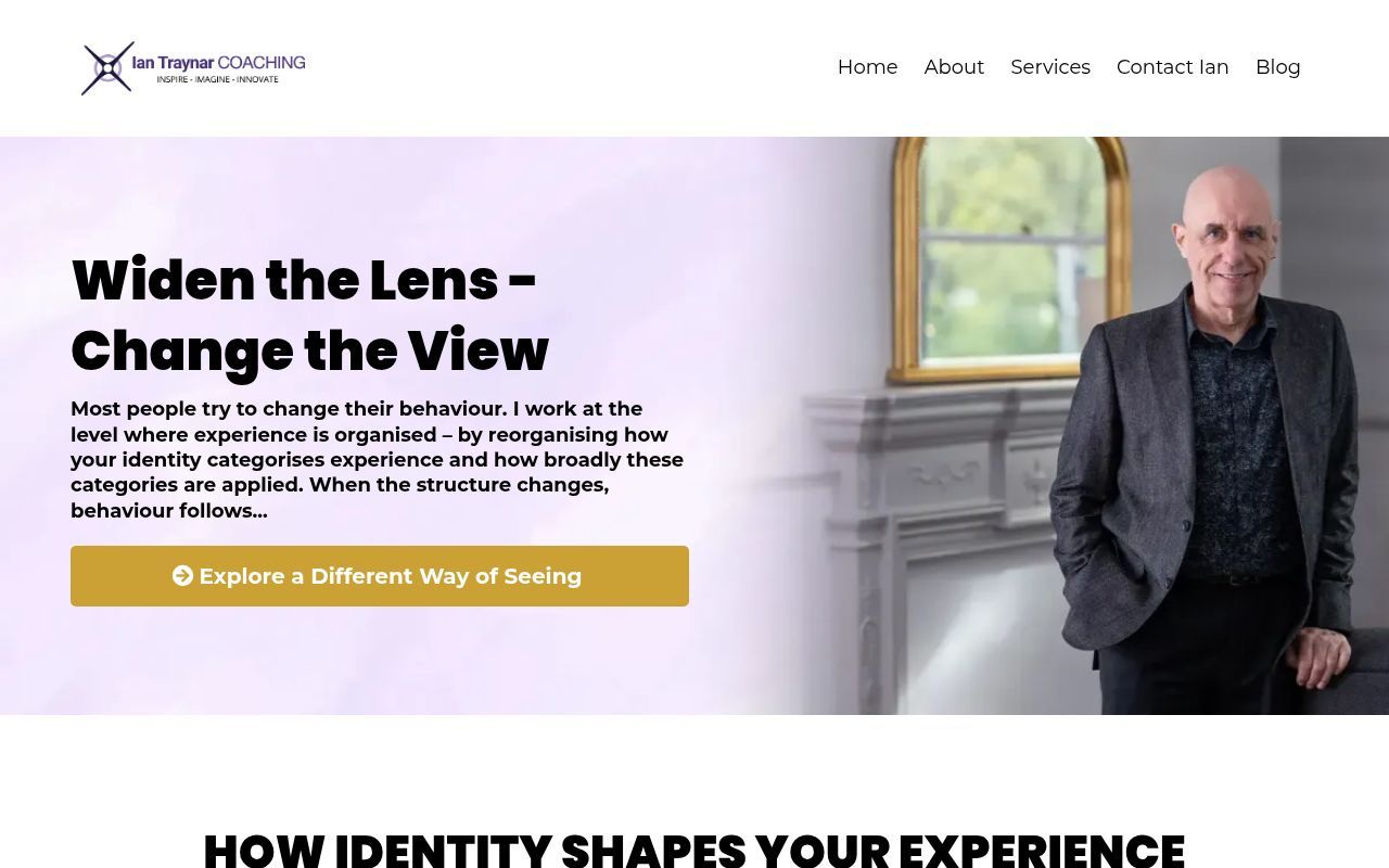 Homepage screenshot of iantraynar.com