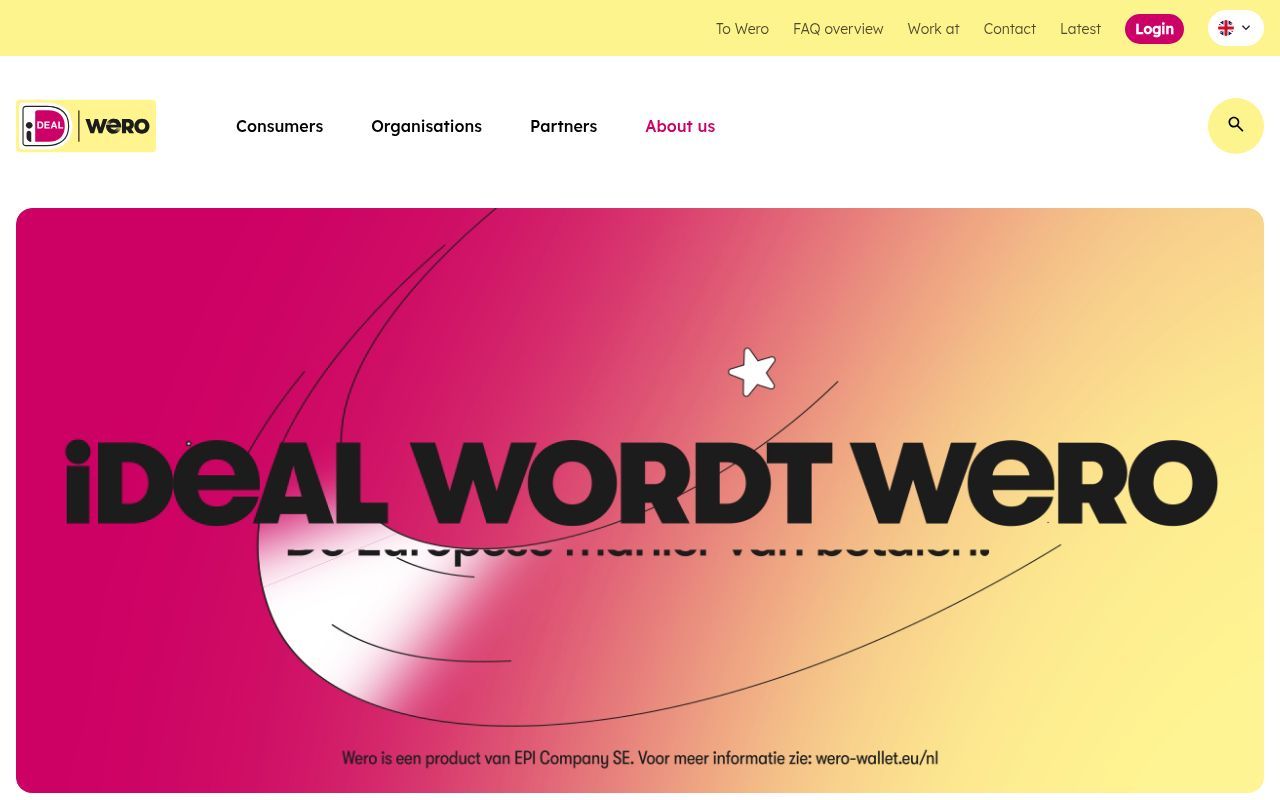 Homepage screenshot of ideal.nl