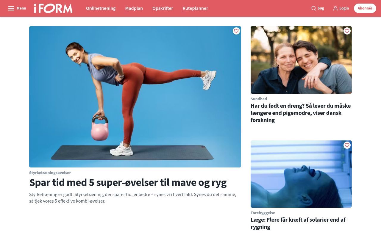 Homepage screenshot of iform.dk