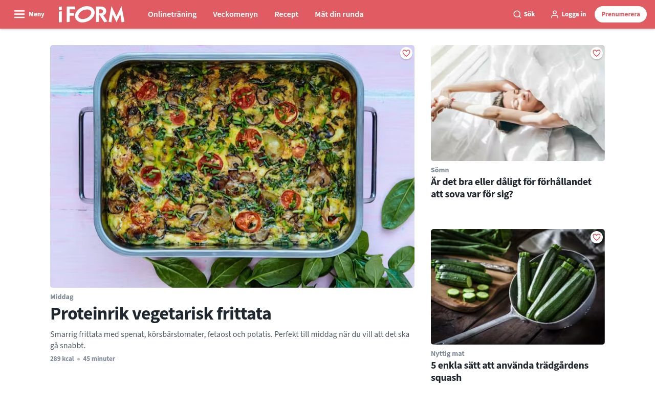 Homepage screenshot of iform.se