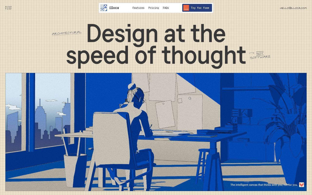 Homepage screenshot of illoca.unseen.co