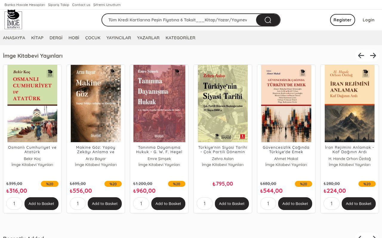Homepage screenshot of imge.com.tr