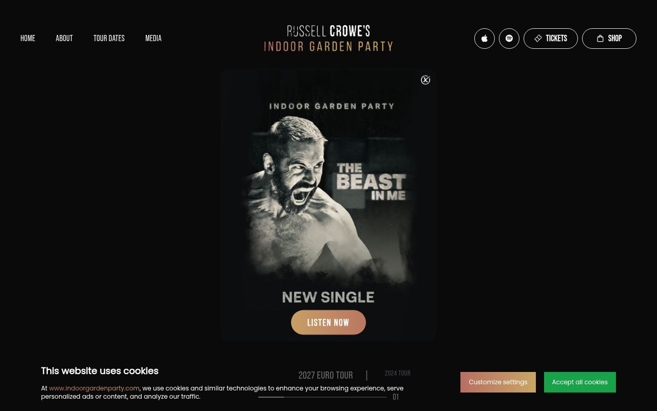 Homepage screenshot of indoorgardenparty.com