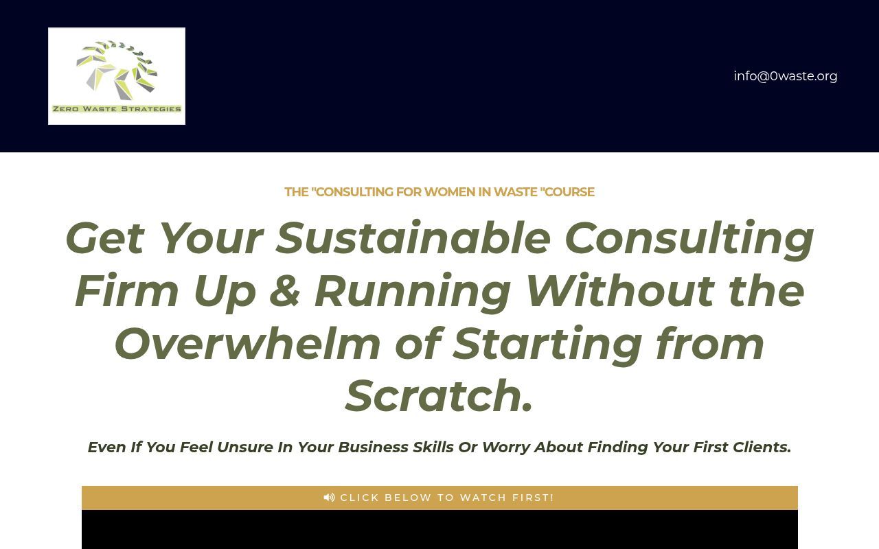 Homepage screenshot of info.0wastestrategies.com