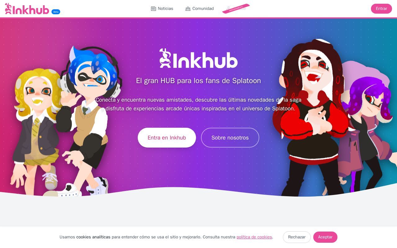 Homepage screenshot of inkhub.es