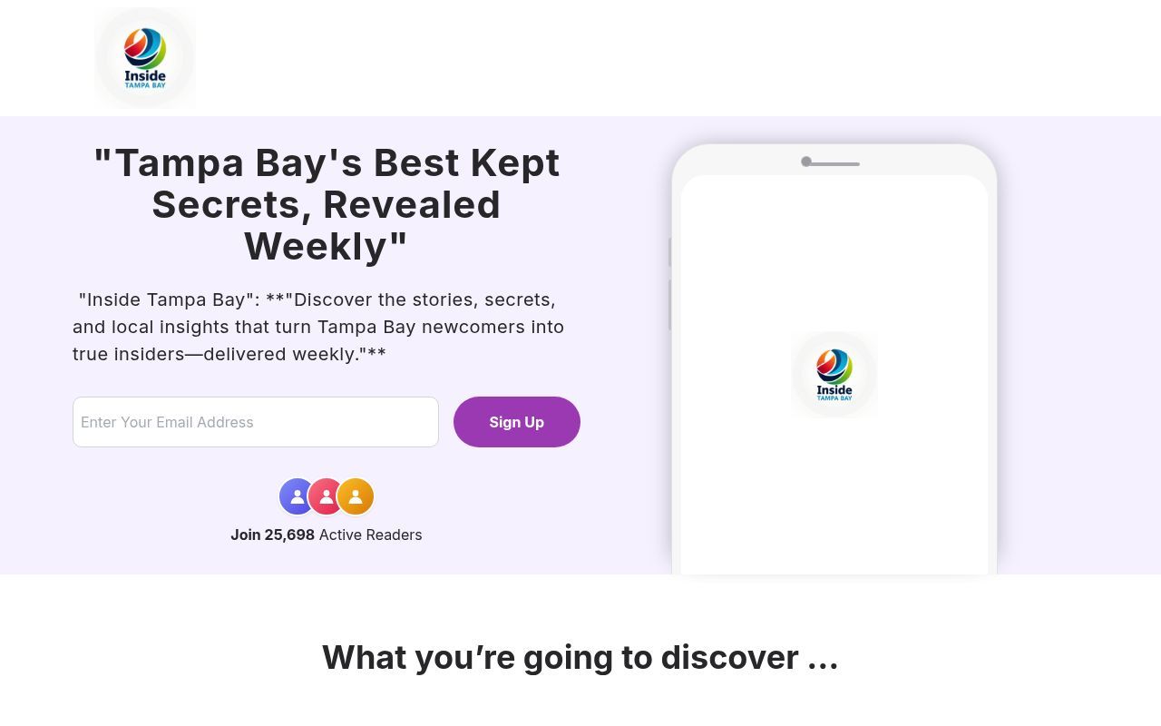 Homepage screenshot of insidetampabay.us