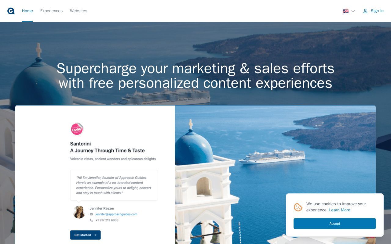 Homepage screenshot of inspires.to