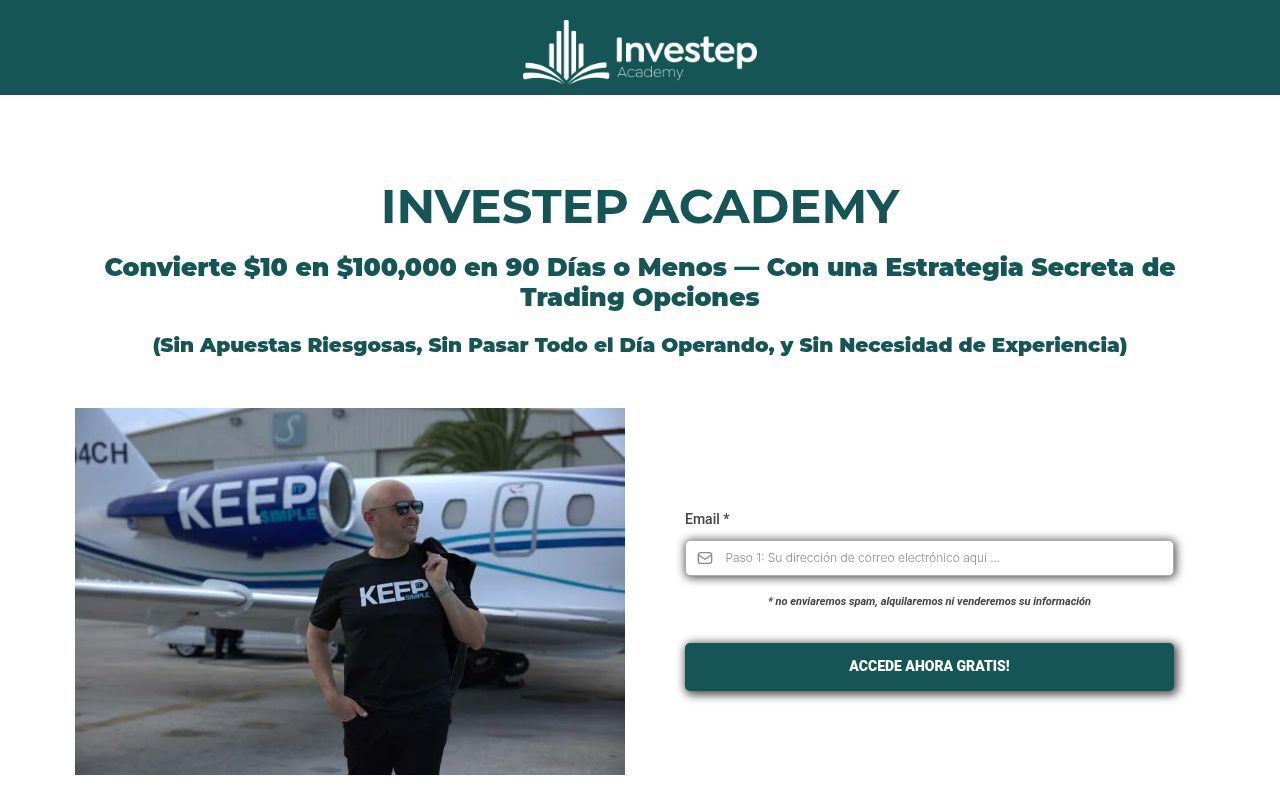 Homepage screenshot of investeppro.com