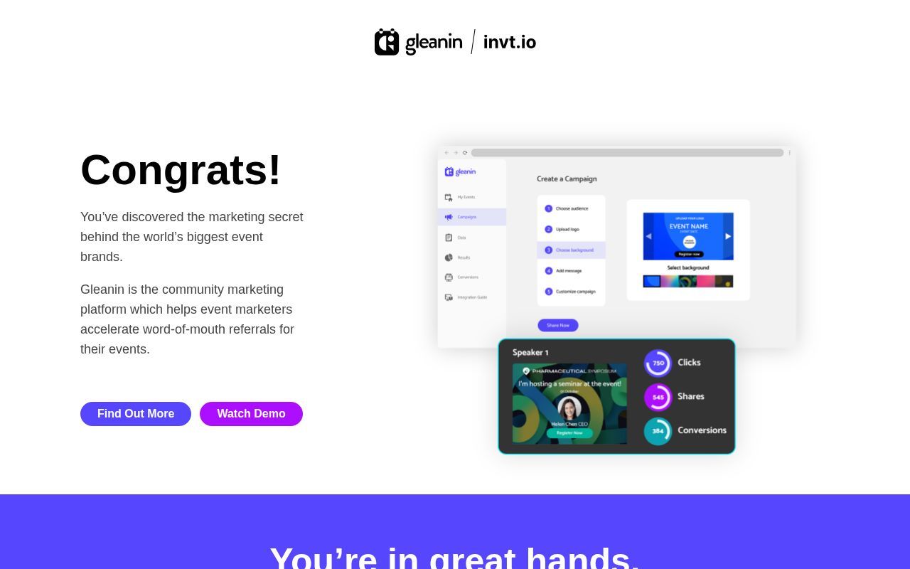 Homepage screenshot of invt.io