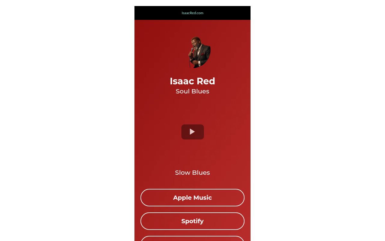 Homepage screenshot of isaacred.com