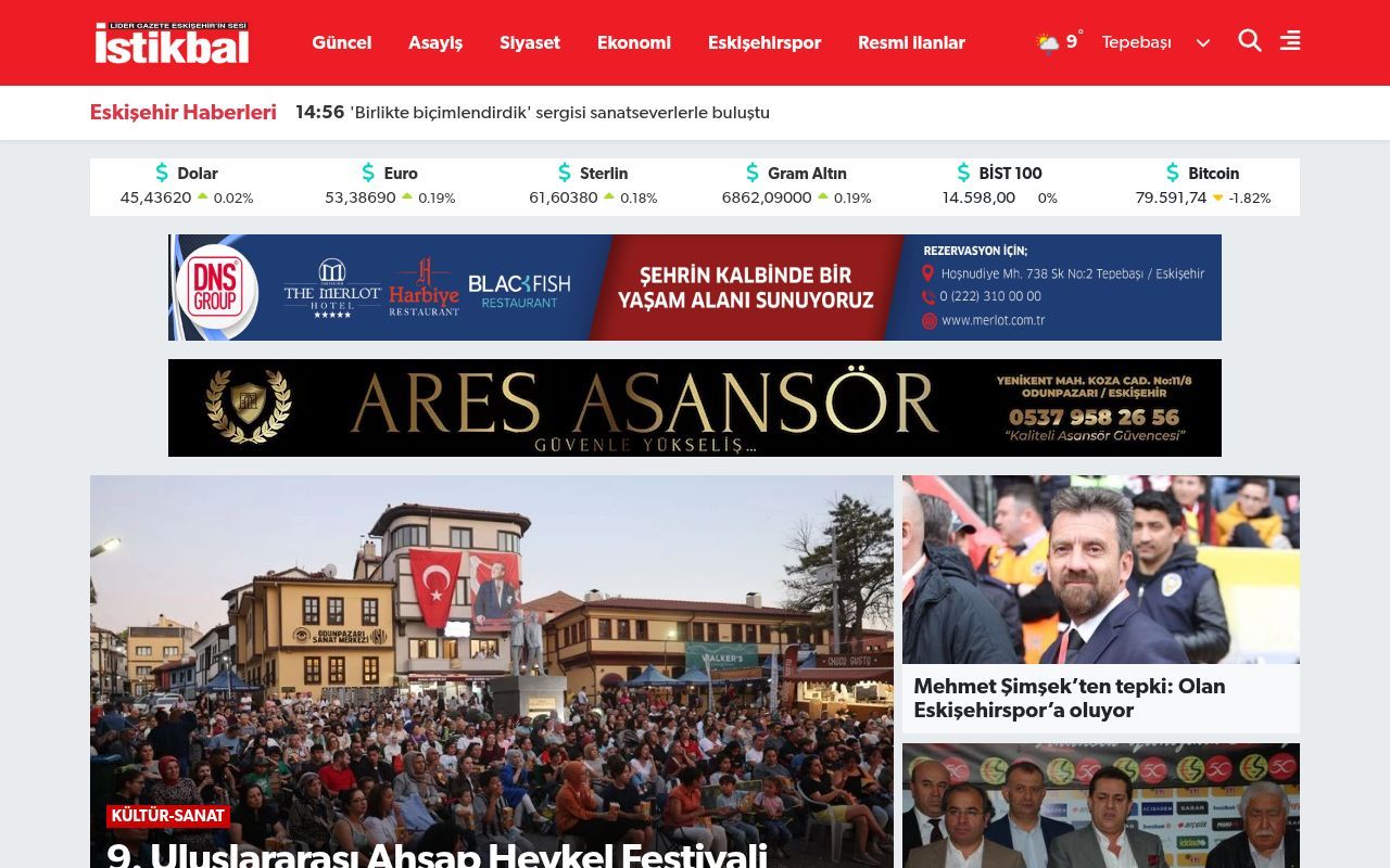 Homepage screenshot of istikbalgazetesi.com