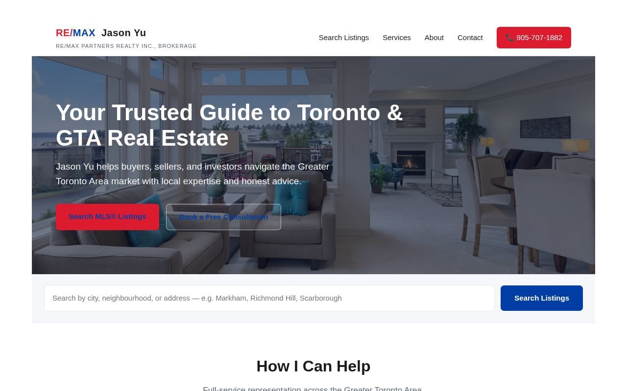 Homepage screenshot of jasonyurealestate.com