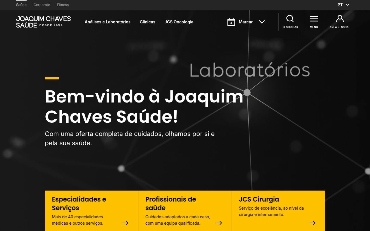 Homepage screenshot of jcs.pt